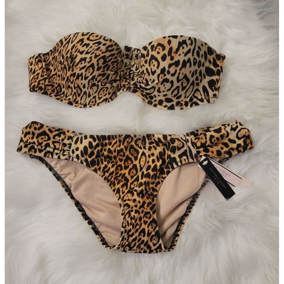 New Victoria's Secret Leopard Print Bikini - Picture 2 of 7